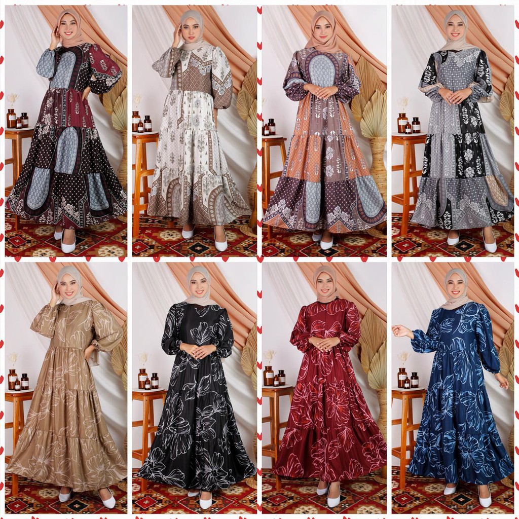 (Dijamin RealPict) Maxi Kirana Maxmara BUSUi Royal Premium Gamis Baju Muslim Kondangan Long Dress