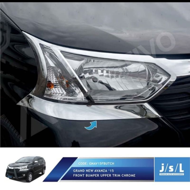 front bumper upper trim chrome grand new Avanza jsl