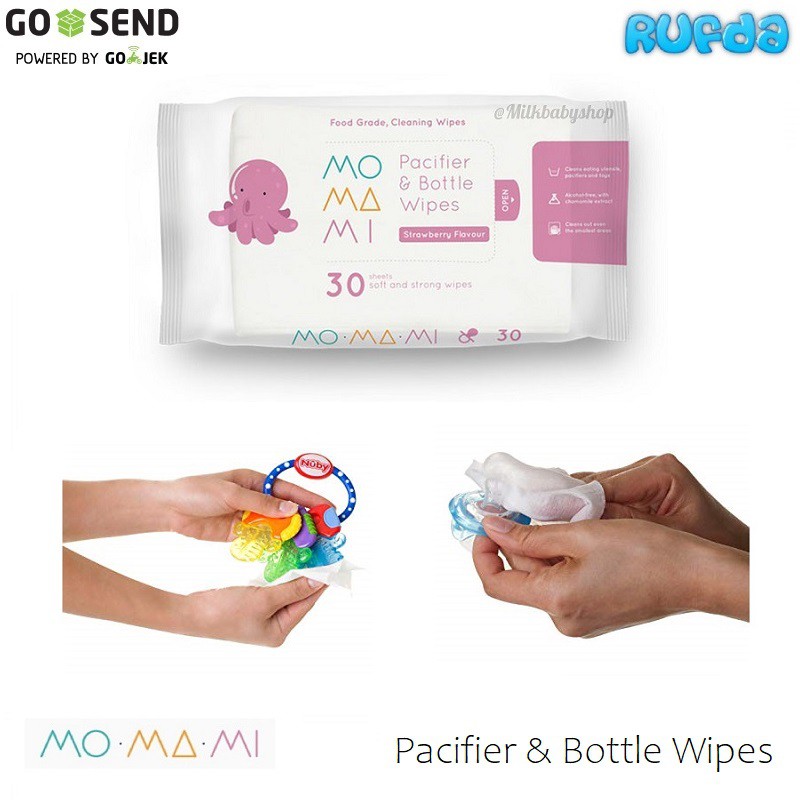 MoMaMi Pacifier Bottle Wipes Tisu Pembersih Mainan Botol Empeng Bayi