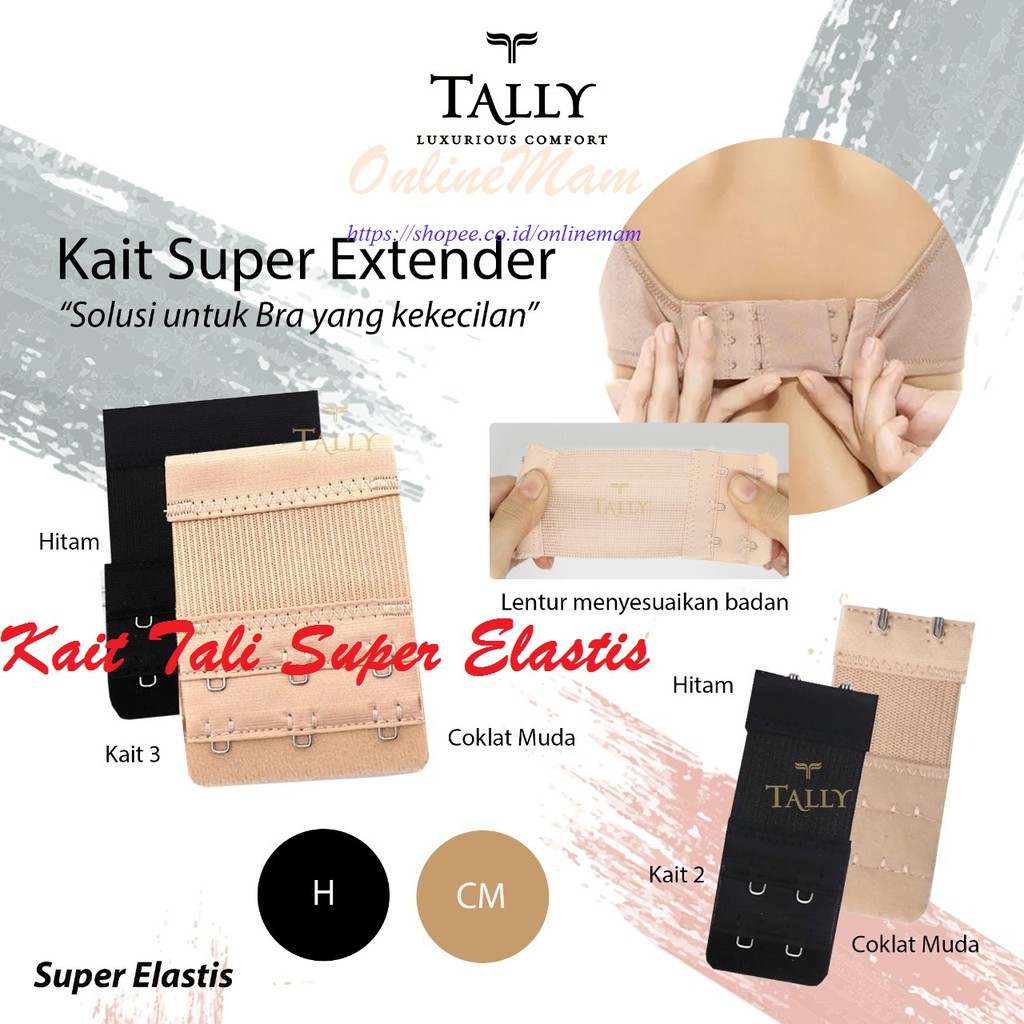 Kait Tali Eksklusif Penyambung BRA BH Extension Tally