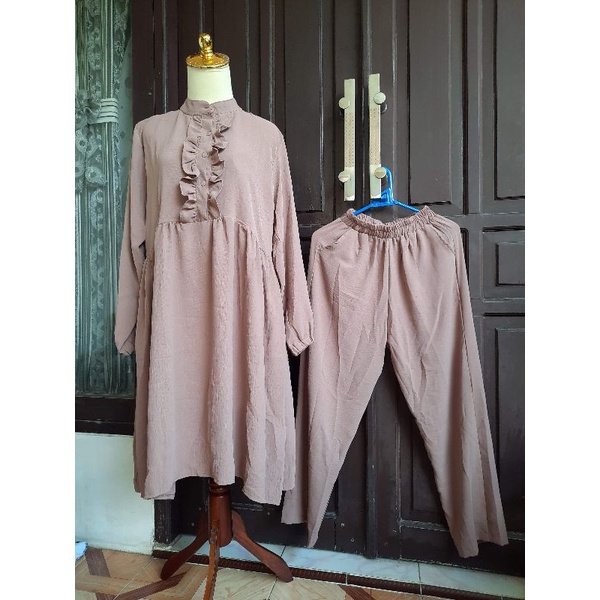 Setelan Tunik Crinkle Airflow Premium