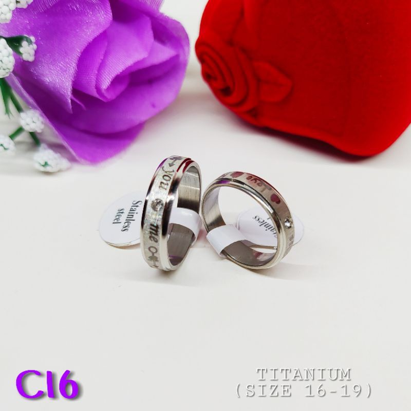CINCIN TITANIUM SILVER ORIGINAL, CINCIN TUNANGAN, CINCIN COUPLE