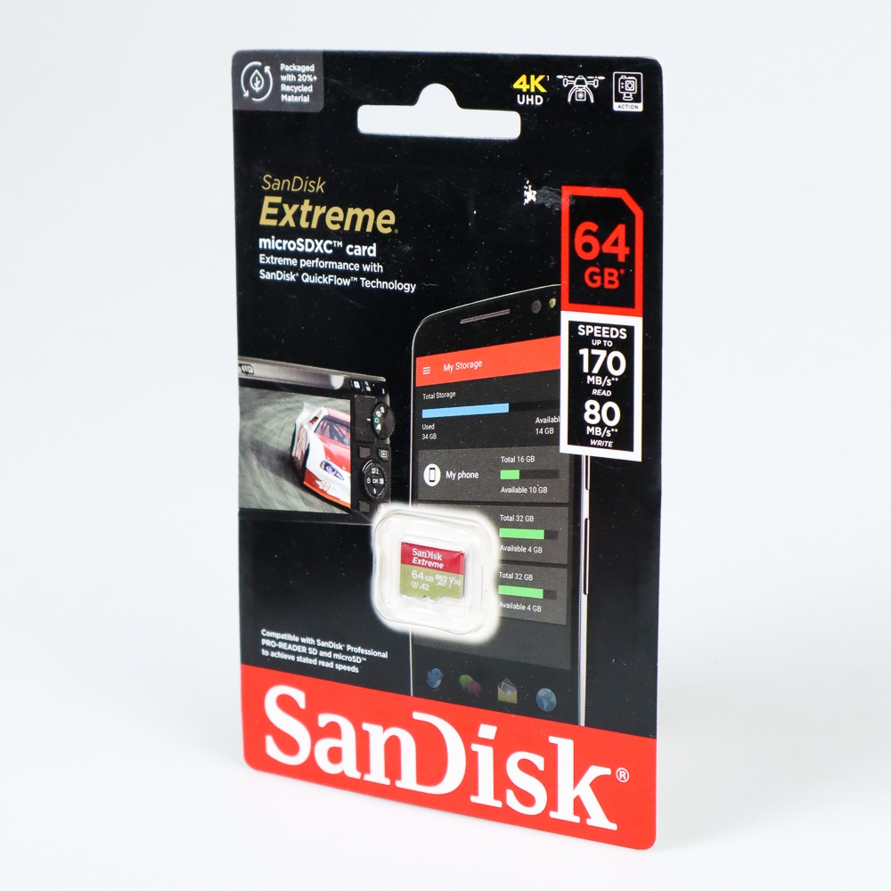 Sandisk MicroSDXC Extreme V30 A2 U3 4K 64GB - SDSQXAH-064G