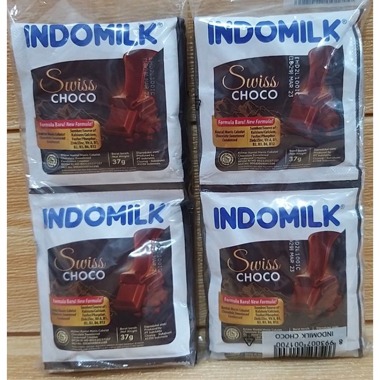 ✔MURAH Susu Indomilk Swiss Choco 1renceng 6 Sachet @37gr / Susu Indomilk / Susu