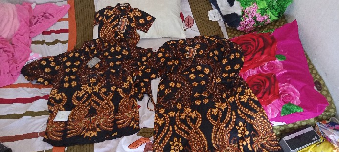 Ruzza Batik Couple Motif Cendrawasih Maura Seragam Sarimbit Coklat Hitam Sogan Size M L Xl