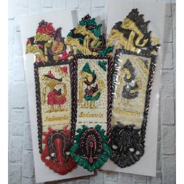 Souvenir Indonesia Pembatas Buku Wayang tulisan Indonesia Souvenir Indonesia Pembatas Buku Wayang tulisan Indonesia