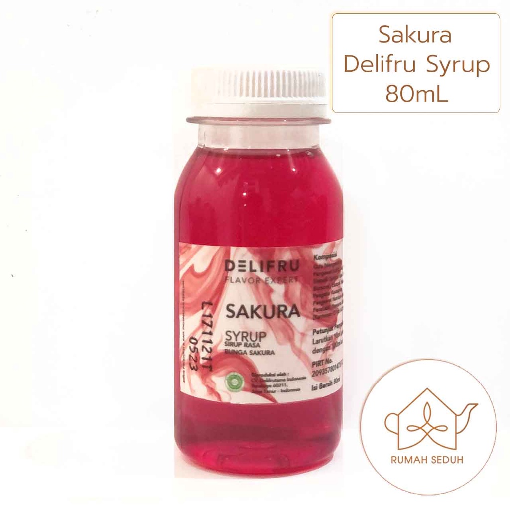 

80mL Delifru Sakura Syrup - Sirup Premium Bunga Sakura - Cherry Blossoms