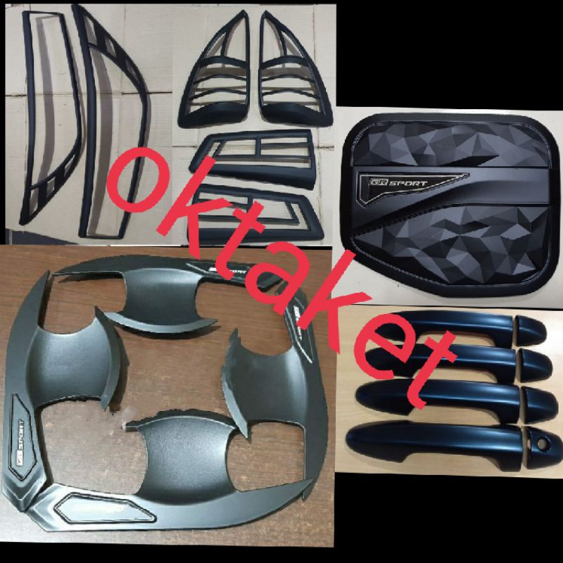 paket lengkap all new innova 2021 2022 Gr Sport garnish depan belakang outer handle tank hitam