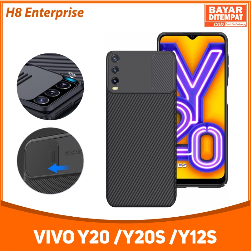 Case Vivo Y20 Melindungi Kamera Privasi Penutup Belakang Hardcase Cam Shield PC Slide