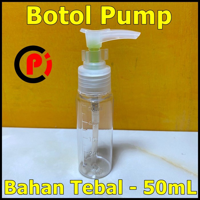 Botol Kosong Model Pump Pompa Bahan Tebal Kapasitas 50mL