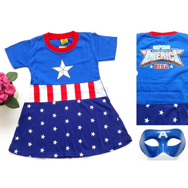 KOSTUM DRESS CAPTAIN GIRL CAPGIRL TERLARIS GRATIS TOPENG