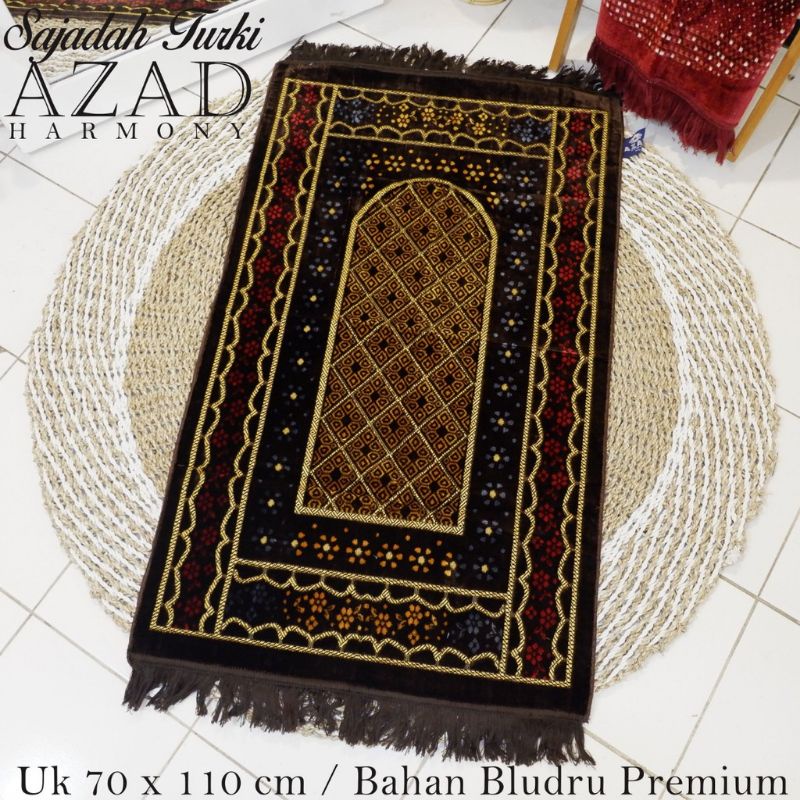 SAJADAH Turki Spiegel AZAD Harmoni Bahan Bludru Halus ukuran (-+70×110 cm) Grosir/Ecer Murah