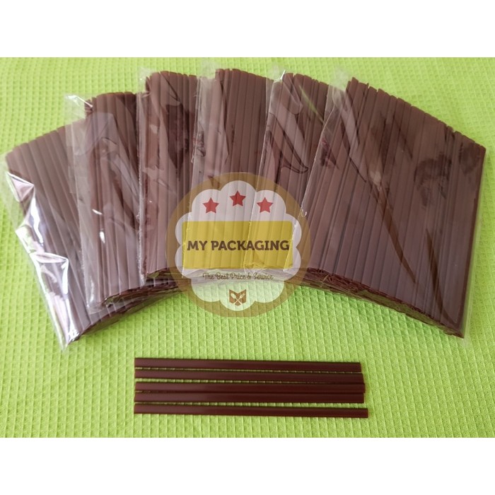 STIRRER - Sedotan Kopi / Straw Coffee / Sedotan plastik Pipih (isi 100pcs/pack)