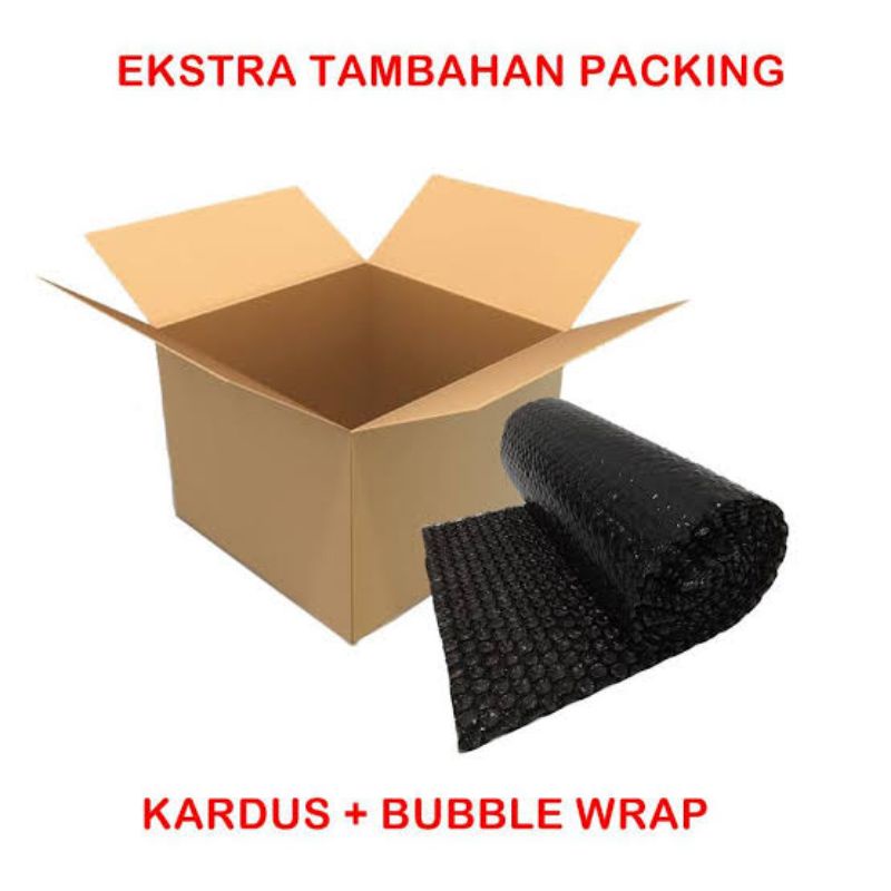 Extra packing Kardus dan buble warp