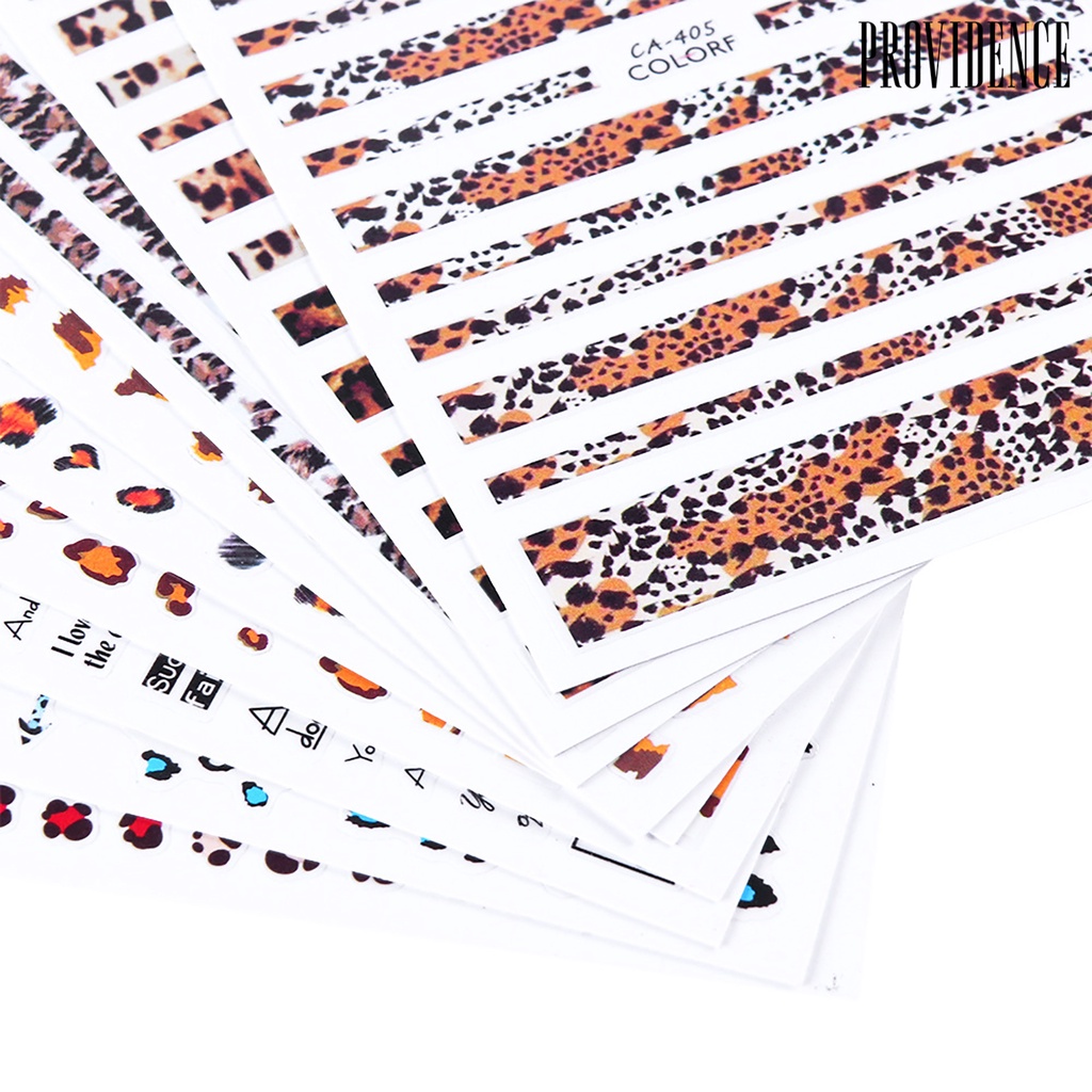 Providence Nail Sticker Easy To Paste Fashionable Leopard-print Paper Sticker Leopard-print Sticker For Winter