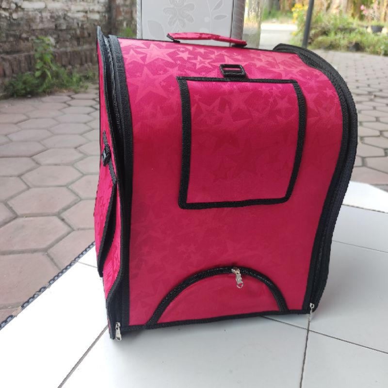 Tas hewan 2in1full fiber ransel dan jinjing /tastrave tashernes taskucing pet cargo tasanjing