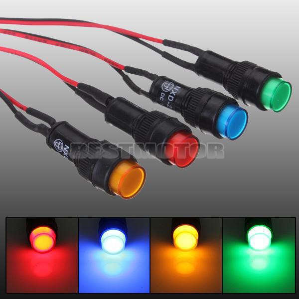 Lampu Panel Indikator Peringatan LED 10mm untuk Mobil Lampu Panel Indikator Peringatan LED 10mm untuk Mobil