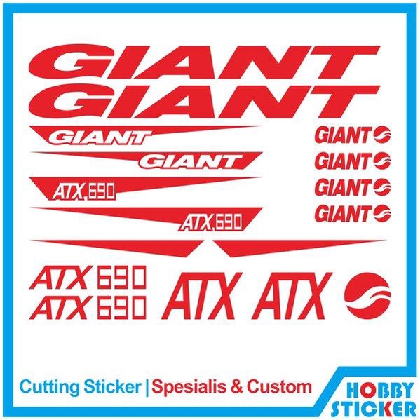 Decal Frame Giant Sticker Mtb Stiker Sepeda Custom Pasti Ready