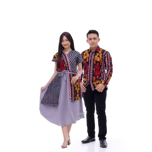 COUPLE DRESS AYAMIA JUMBO COUPLE DRESS BATIK MOTIV SONGKET JUMBO