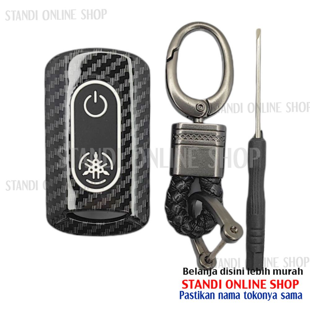 Cover Remote Sarung Kunci Smartkey Carbon Case Yamaha NMAX Aerox XMax