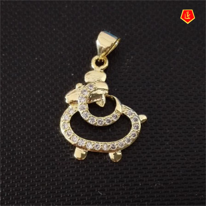 [Ready Stock]Women's Micro-Inlaid Diamond Zodiac Sheeependant Simple Fashion Niche