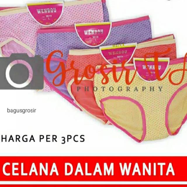 Fasion Dalaman Wanita Remaja Celana Dalam Cewek Wenrou (harga per 3pcs)