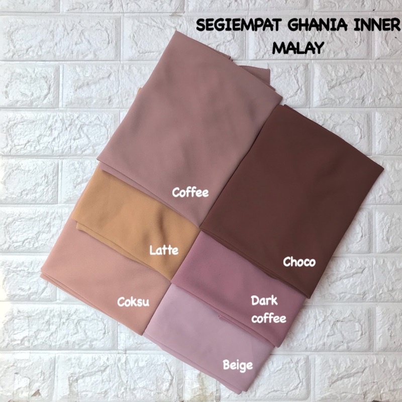 SEGIEMPAT MELAYU GHANIA PREMIUM BAHAN CERUTY BABYDOLL / JILBAB SEGI EMPAT INSTAN MURAH