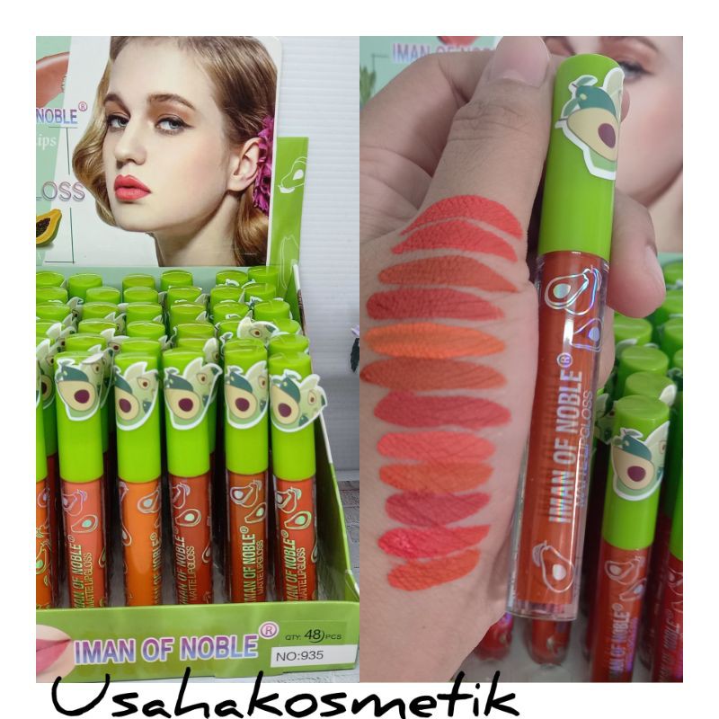 PROMO TERMURAH LIPGLOSS MATTE IMAN OF NOBLE SWEET PAPAYA LIPS / SWEET PEACH