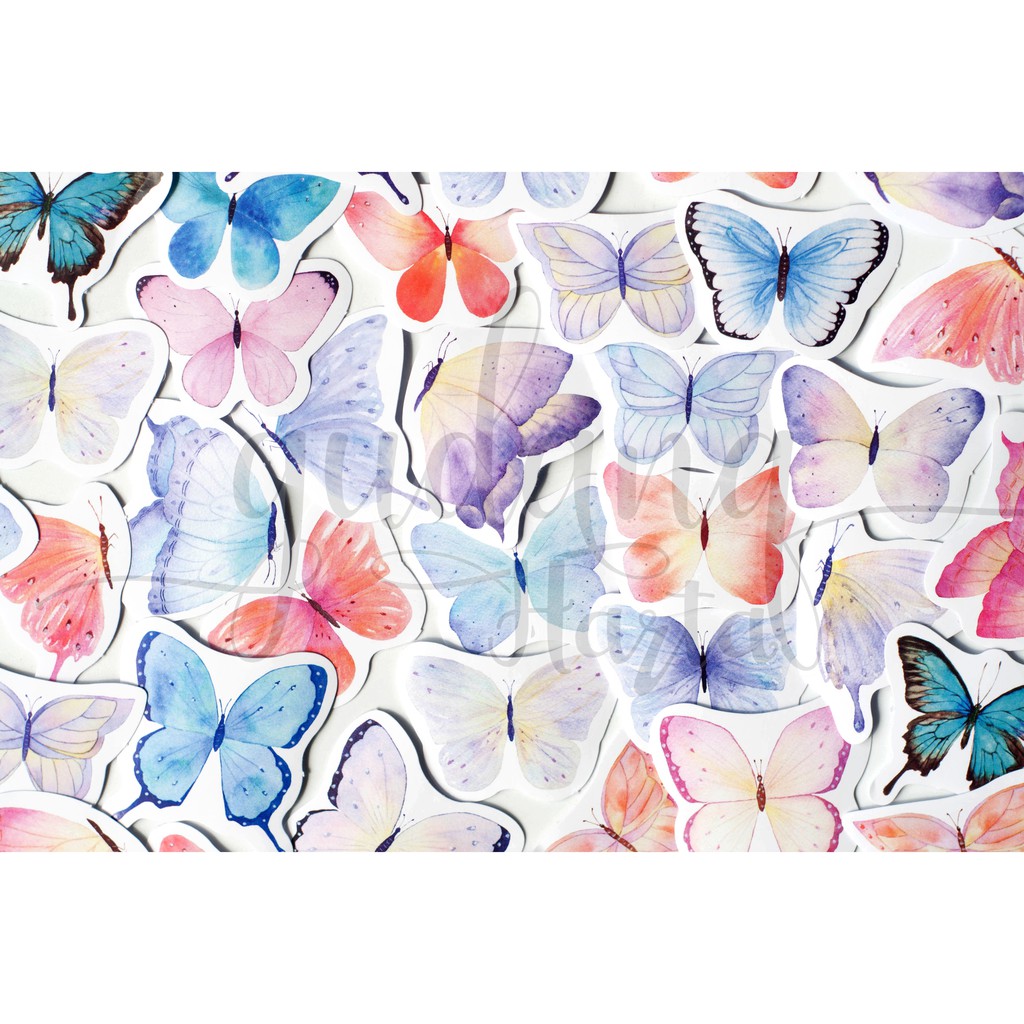 Stiker Wild Butterfly Sticker Kupu Kupu Lucu DIY Scrapbook GH 303709