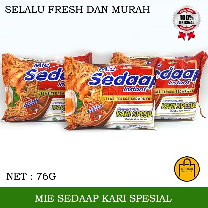 

MIE INSTANT SEDAAP SOTO AYAM BAWANG KARI SPESIAL MI INSTAN MAKANAN PRAKTIS