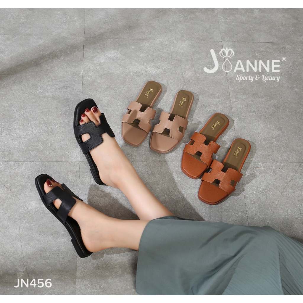 JOANNE SEPATU WANITA SLIDE SLIPPER SANDALS #JN456 ORIGINAL