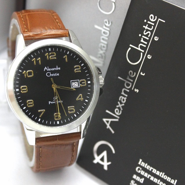 JAM TANGAN PRIA ALEXANDRE CHRISTIE AC1008MD LEATHER ORIGINAL