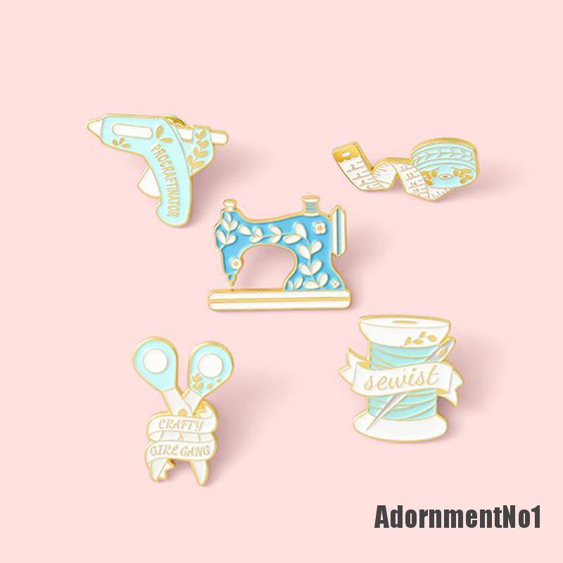 (Adornmentno1) 1pc Bros Pin Enamel Desain Mesin Jahit