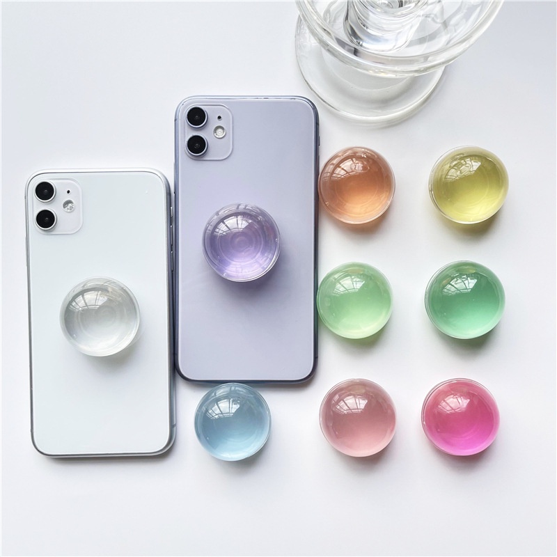 Popsocket Hp / Smartphone Bentuk Bola Kristal Warna-Warni