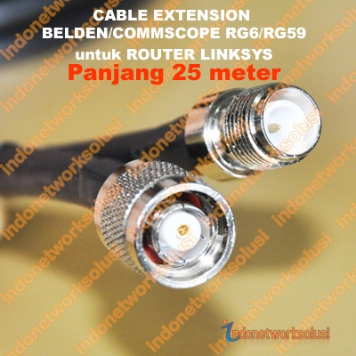 LINKSYS ROUTER CABLE EXTENSION KABEL EKSTENSION COMMSCOPE (25M)