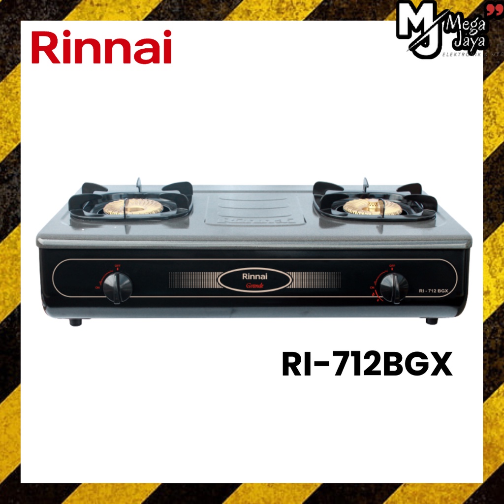 KOMPOR RINNAI RI-712BGX / RINNAI 712BGX / KOMPOR RINNAI 2 TUNGKU / ANTI GORES