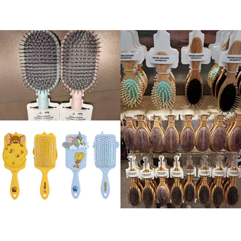 disney collection Cushion hair brush miniso /  sisir rambut miniso/ sisir kayu