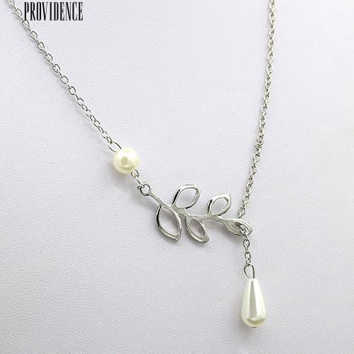 [Bayar Di Tempat]Perempuan Faux Pearl kalung