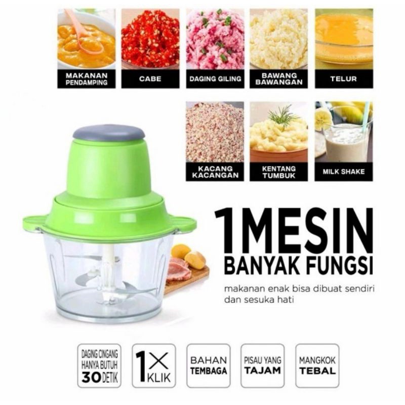 Chopper Blender Mini Serbaguna Gilingan Daging Blender Daging Elektrik