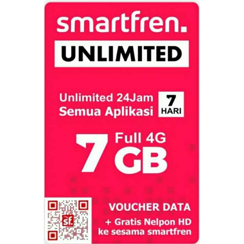 Voucher SMARTFREN UNLIMITED HARIAN 1GB 7Hari