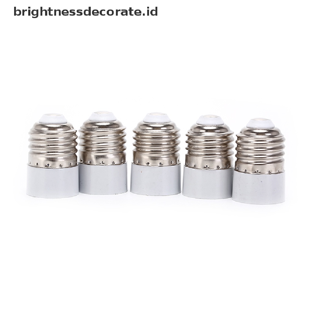 (Birth) 5pcs / Lot Adapter Konverter Socket Holder Lampu Bohlam E27 Ke E14