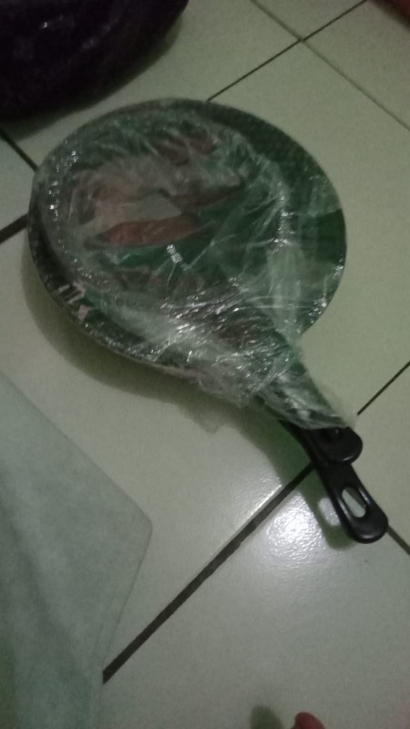 1 Set Isi 2 Pcs Fry Pan Teflon Wajan Kuali Penggorengan Warna Serbaguna Murah