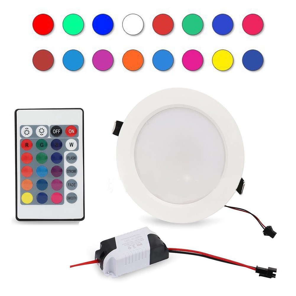 Lampu LED RGB 3W 5W 10W Bentuk Bulat untuk Plafon Kamar