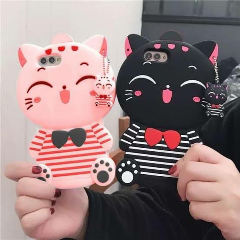 Case Boneka Oppo A3S Realme C2 Mimicat 3D 4D Softcase Carakter