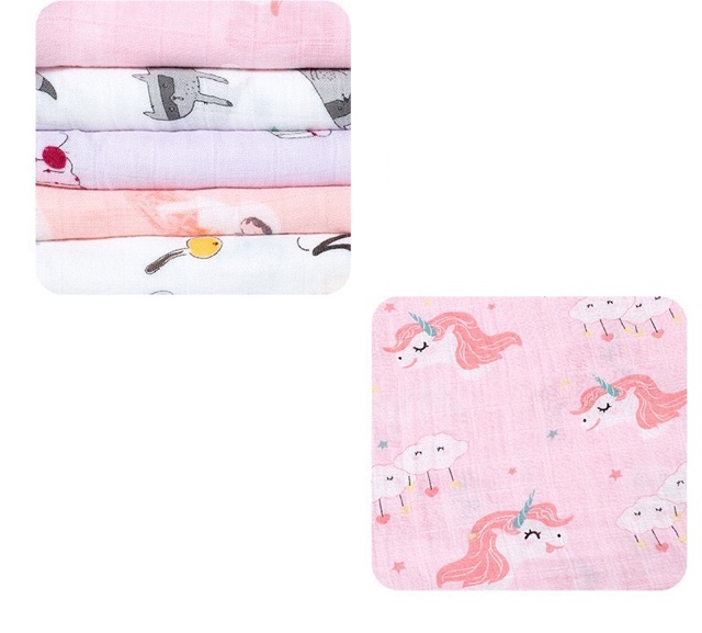 Selimut Bayi Bamboo Fiber Kain Muslin Bedong Bayi Swaddle Baby