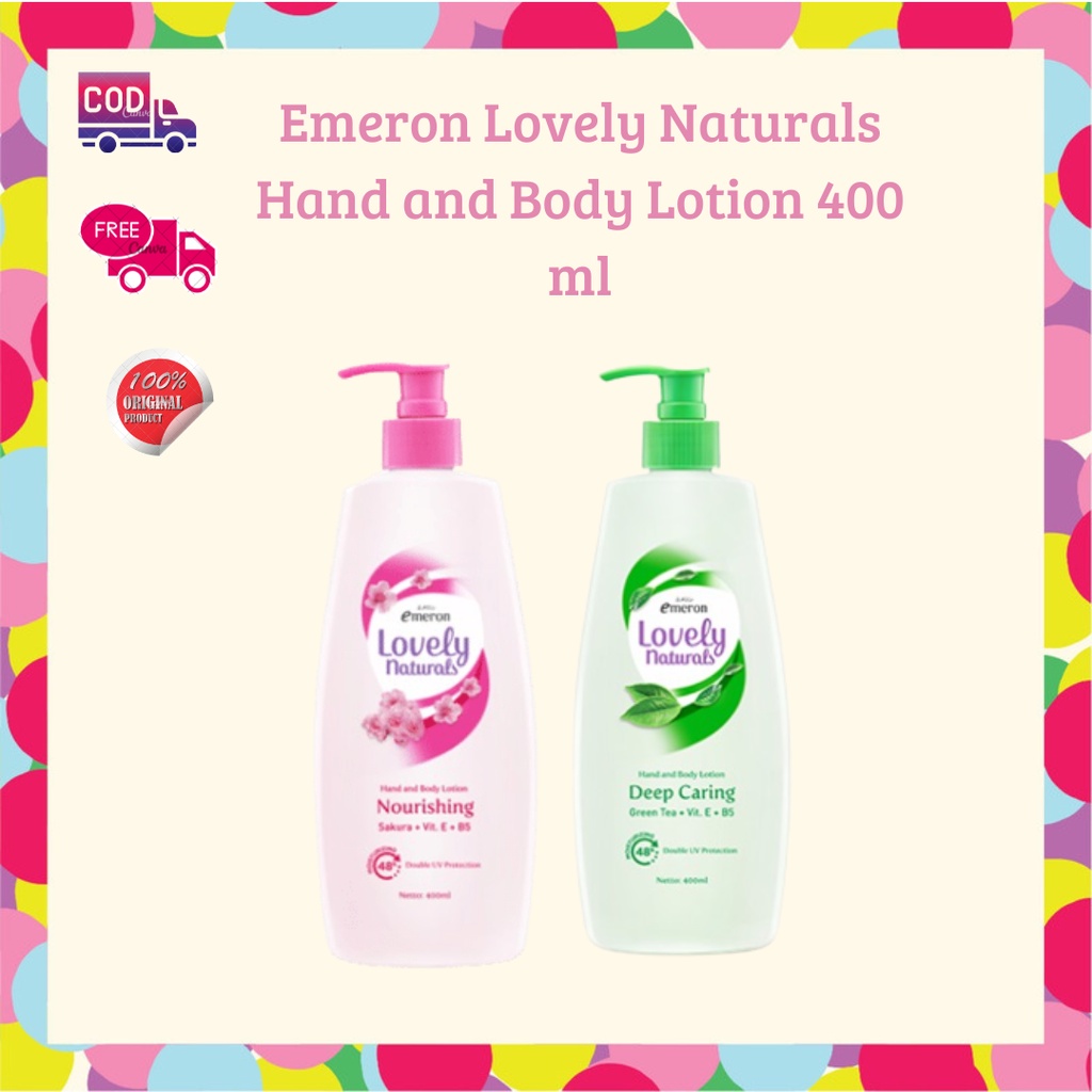 Jual Emeron Lovely Naturals Hand and Body Lotion 400ml Shopee Indonesia
