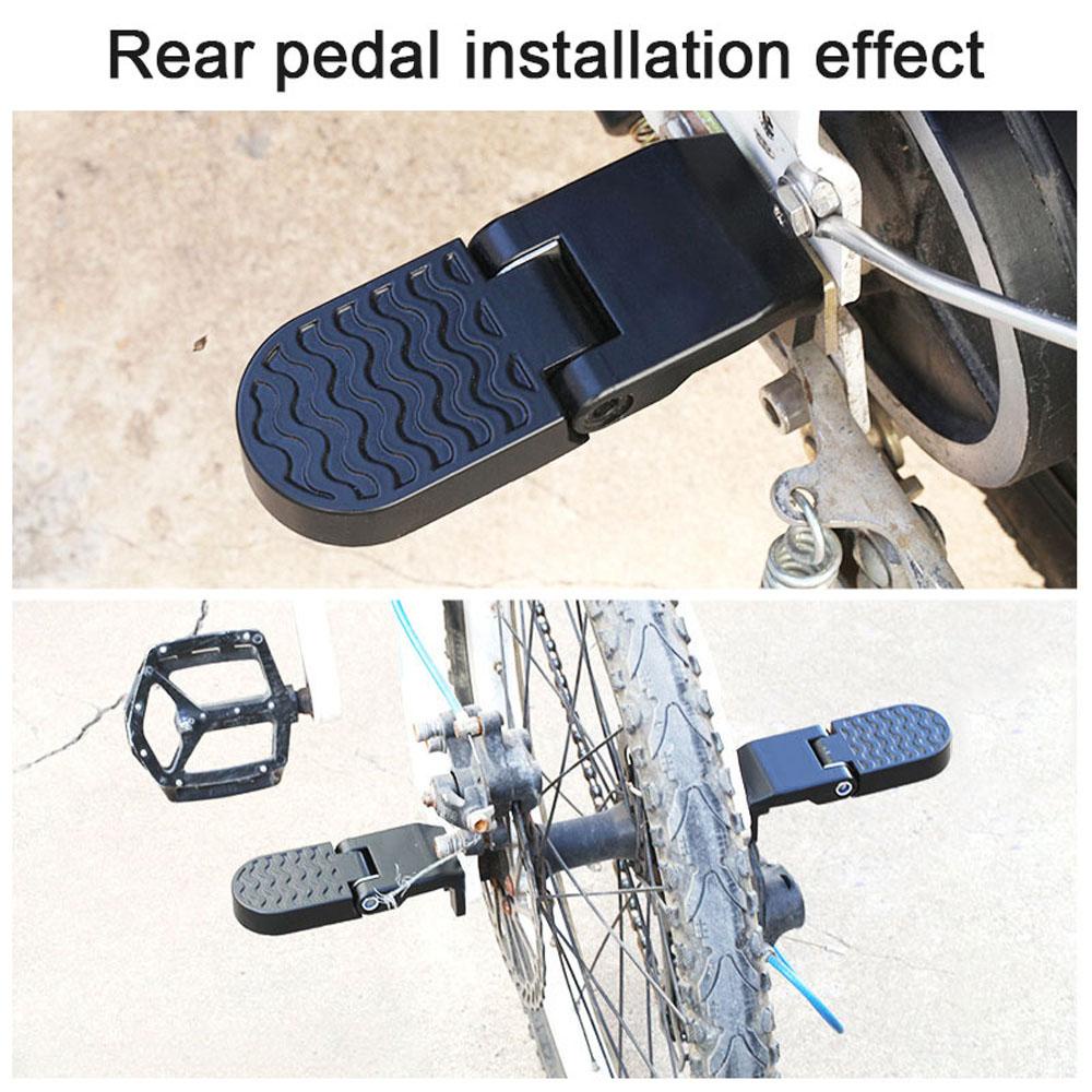 Lanfy Sepeda Backseat Pedal Pasak Kaki Paduan Aluminium Tahan Lama Anti-Slip Mtb Bike Sepeda Parts