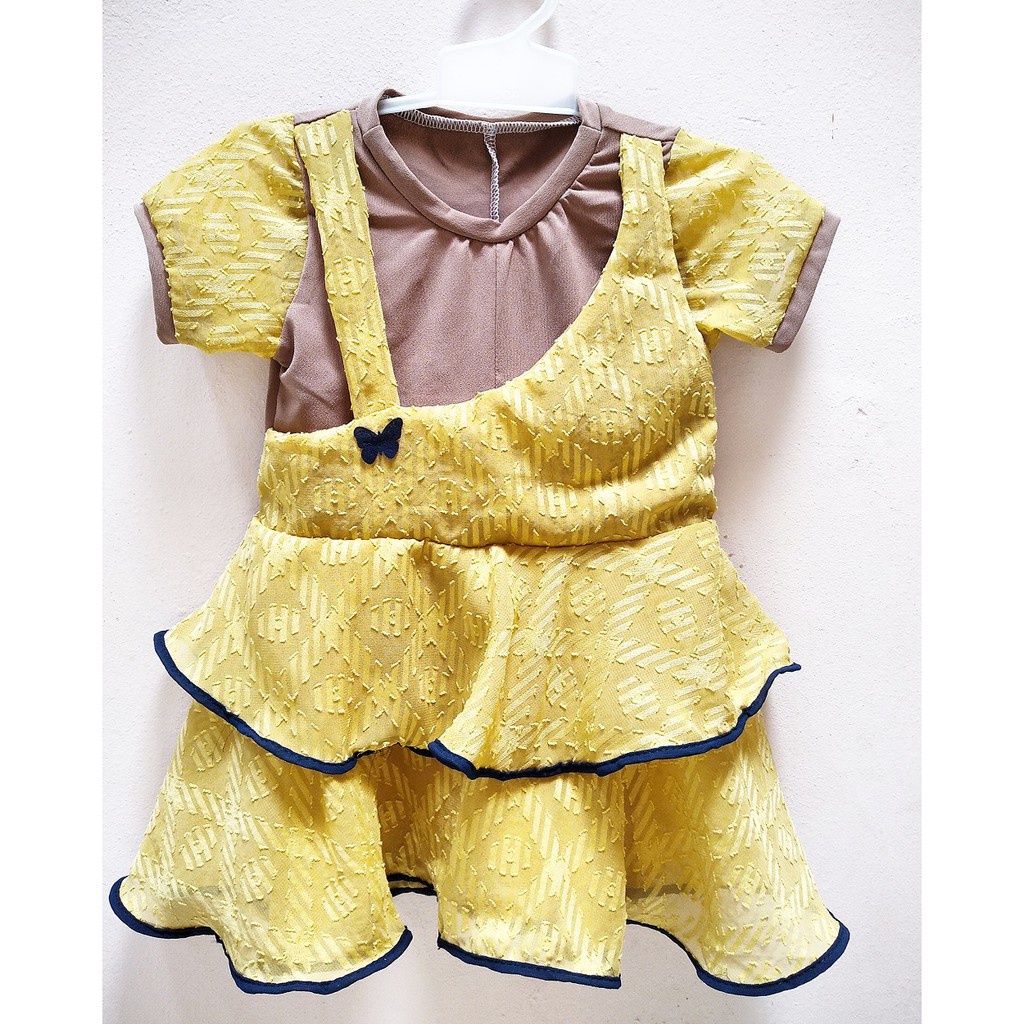 Dress Kupu Kupu - Dress Butterfly 1-2 Tahun - Baju Anak Murah - Terusan Anak Perempuan - Blus Harian