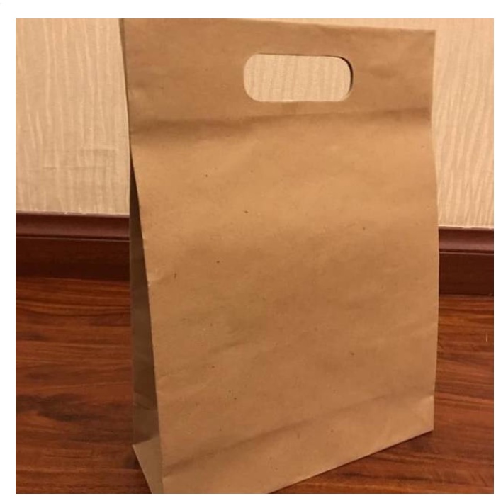 MINIMAL 20 PCS  PAPERBAG POUND COKLAT POLOS UK 25X10X35 / TAS KERTAS COKLAT / AMPLOP KERTAS COKLAT