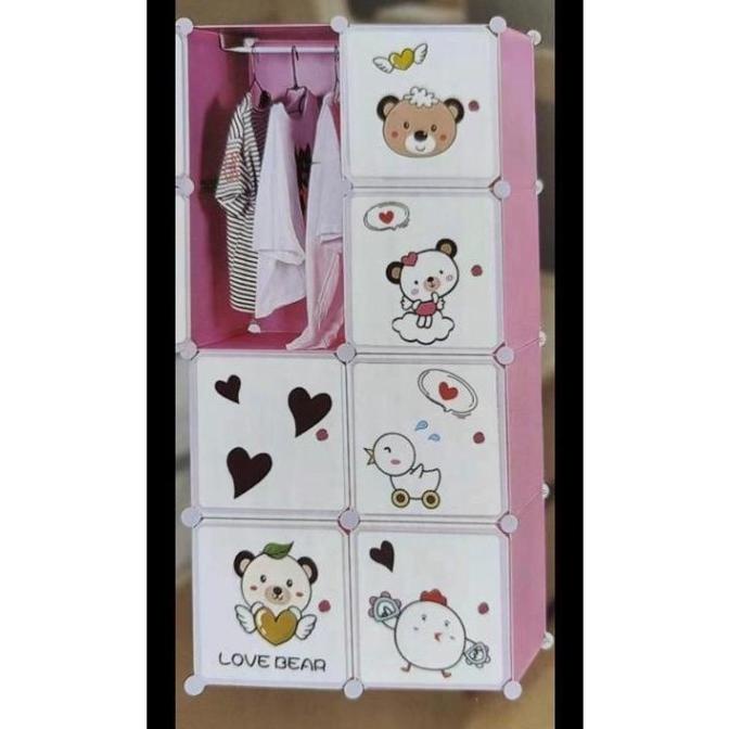 Baju Lemari Pintu-Lapakmurahh88 Serbaguna Rak 2X4 Rak Lemari Plastik L Onlybonnie